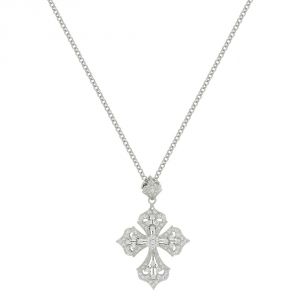 Montana Silversmiths Dazzling Filigree Cross Necklace (NC3647)